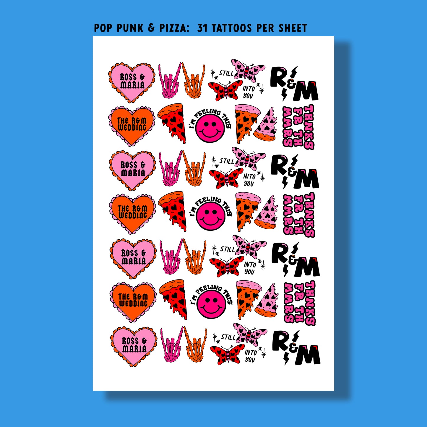 Temporary Tattoo Sheets