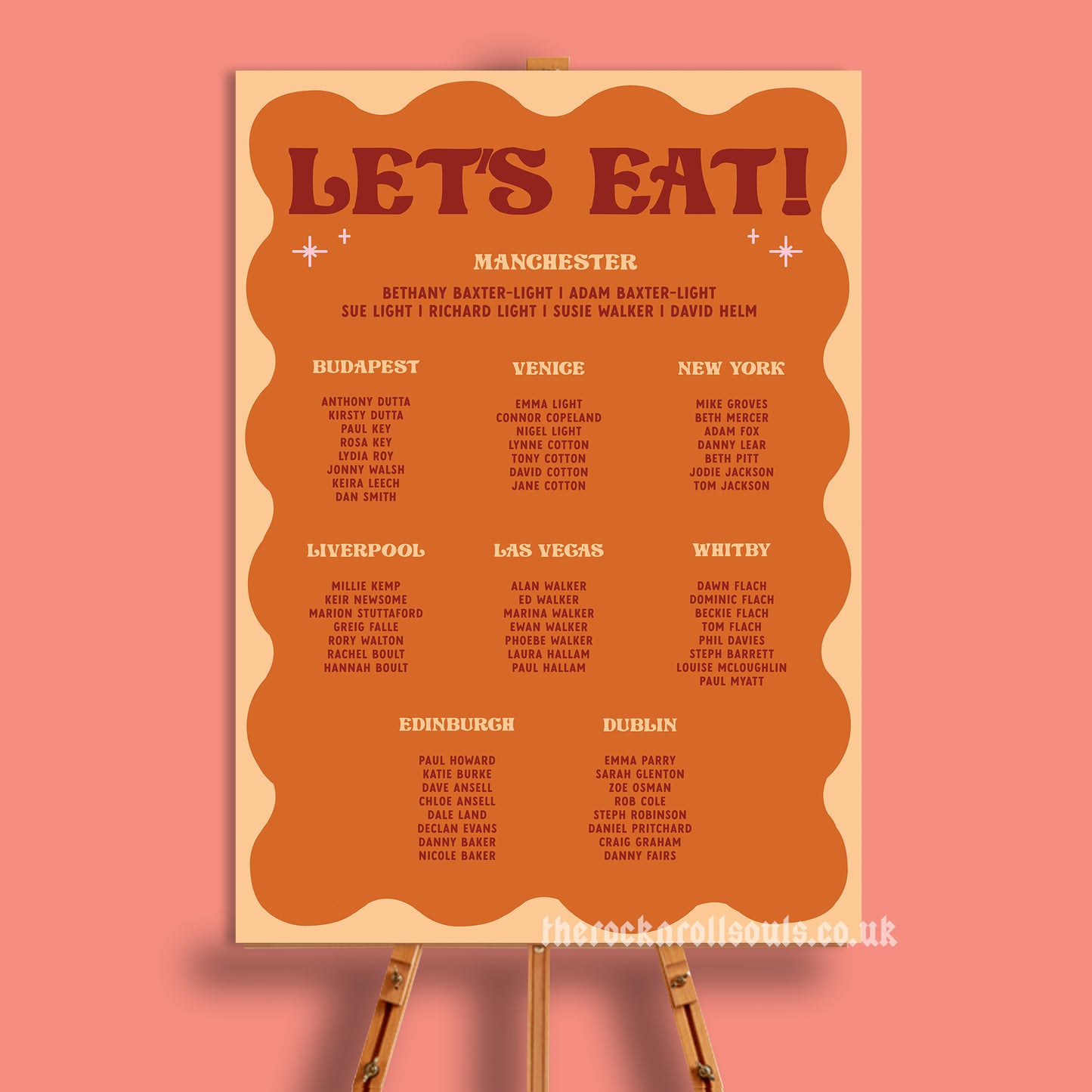 All Your Dreams Are Made Seating Plan Sign