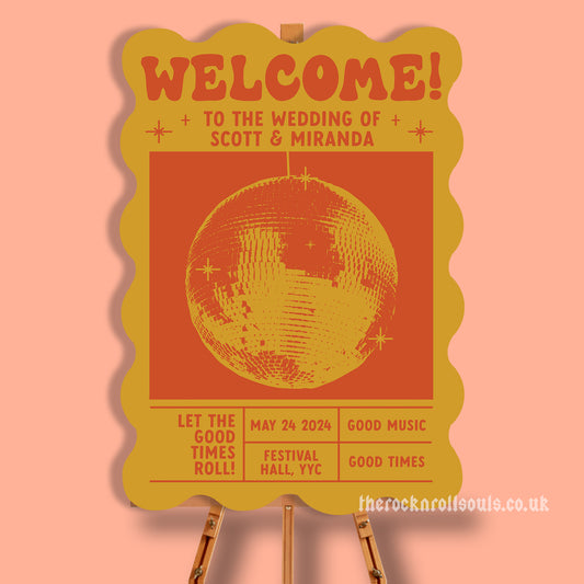 Get Giggy With It Wavy Edge Welcome Sign