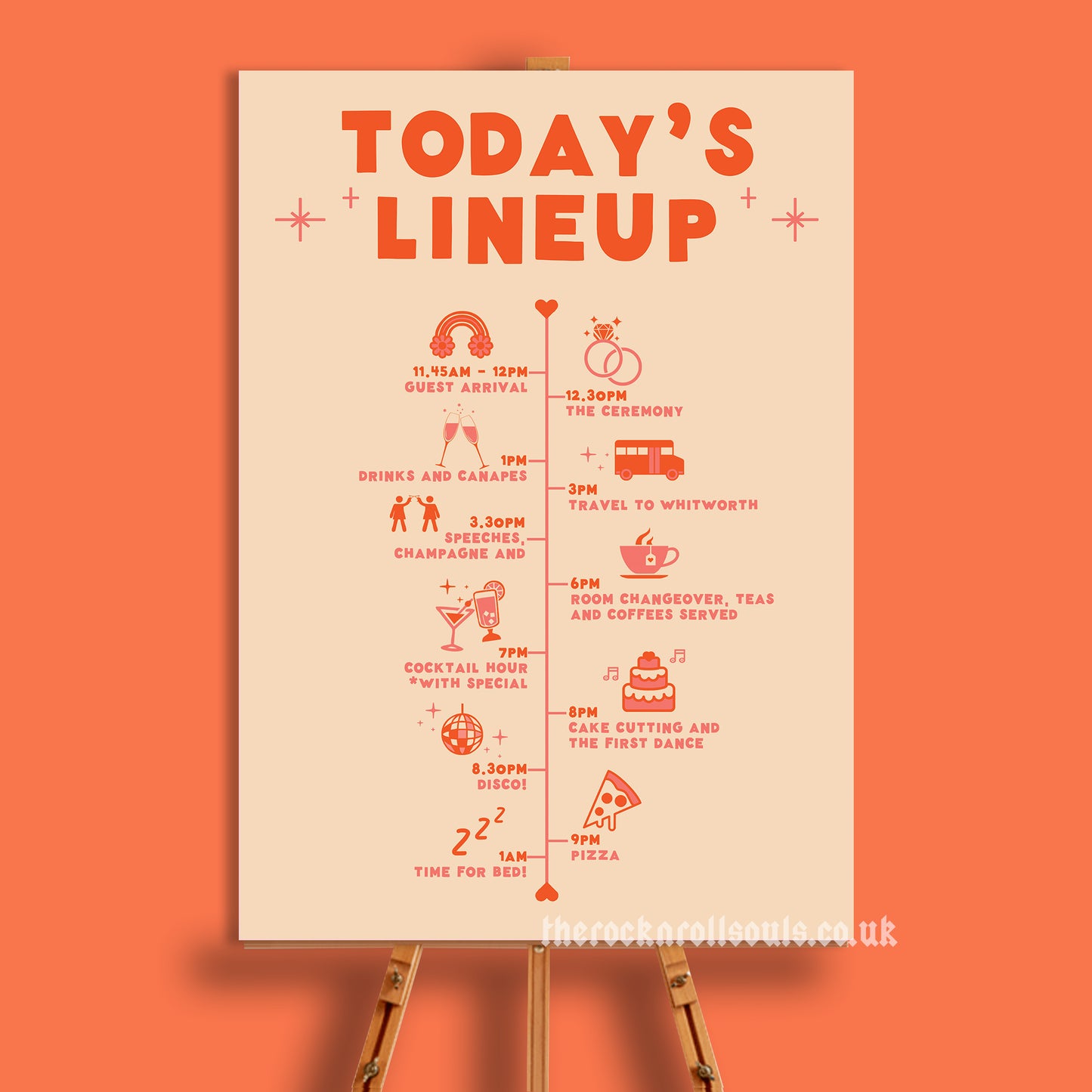 Romantic Type Order Of The Day Sign