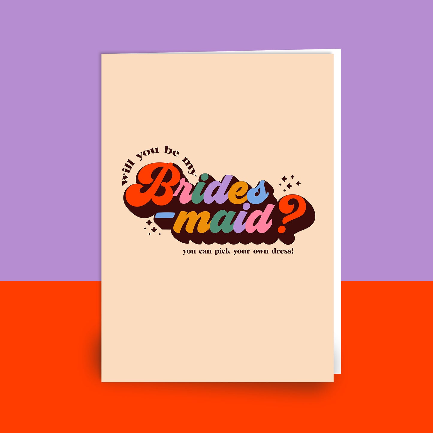 Retro Bridesmaid Card