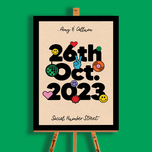 Rock 'n' Roll Love Date Large Print