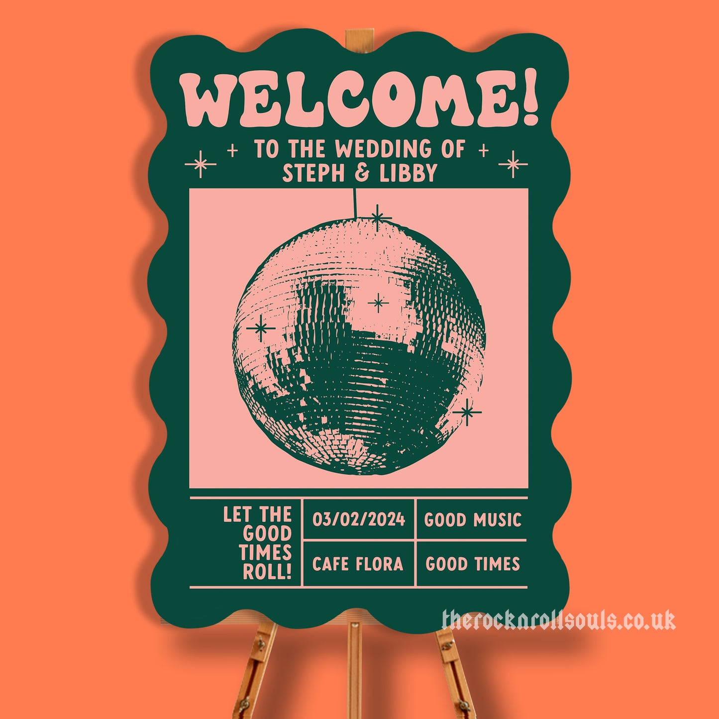 Get Giggy With It Wavy Edge Welcome Sign