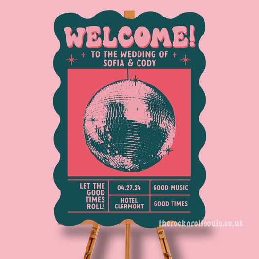 Get Giggy With It Wavy Edge Welcome Sign